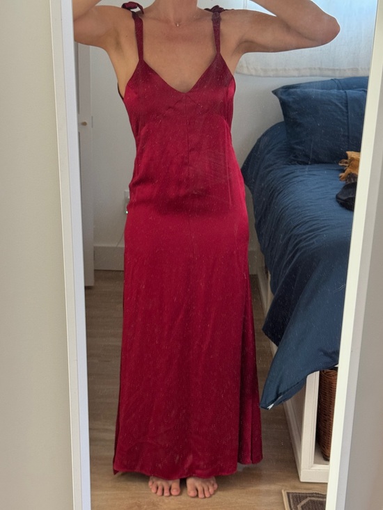 Reformation Dresses & Skirts - Reformation Deep Red Satin Slip Dress